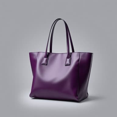 Purple designer handbag